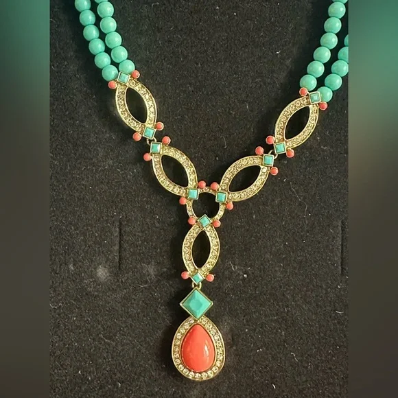 Heidi Daus Coral and Torq Necklace in Excellent condition - Picture 15 of 16